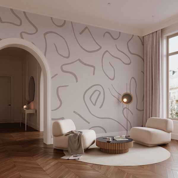 Wall murals White background with lines Wall murals White background with lines