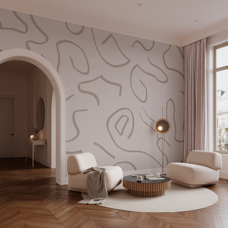 Wall murals White background with lines