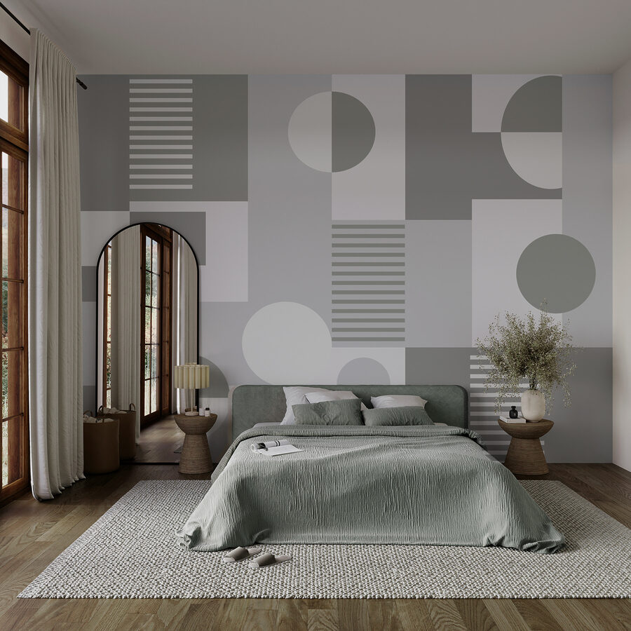 Model geometric gri și alb Model geometric gri și alb
