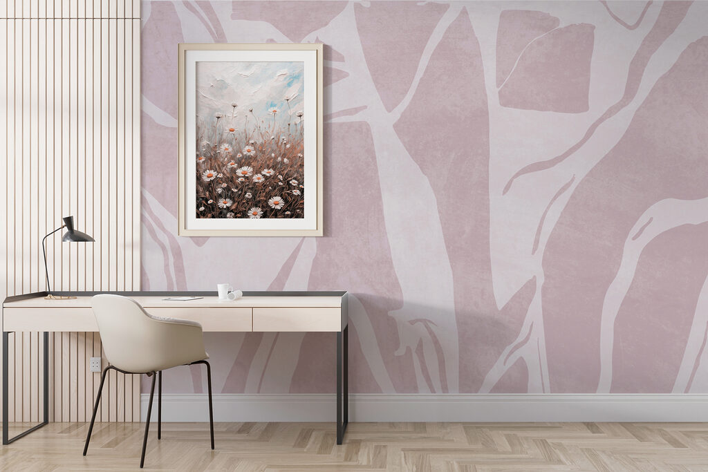 Pink and white pattern