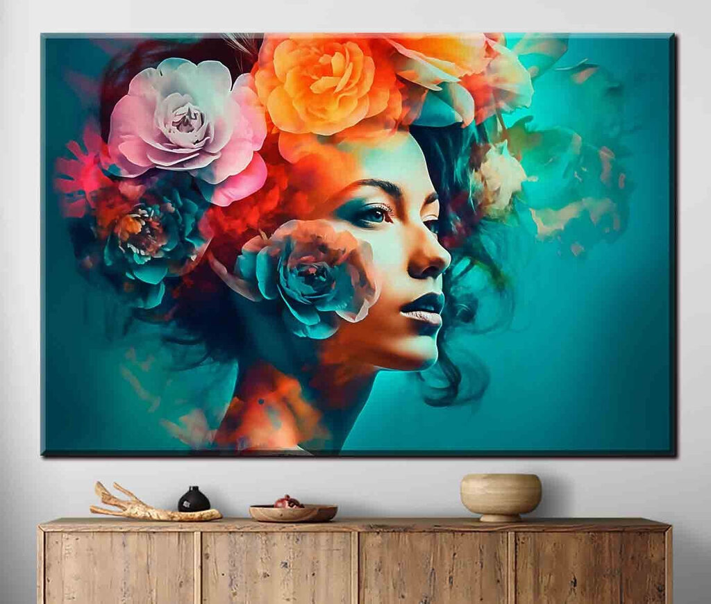 Woman with flowers in her hair