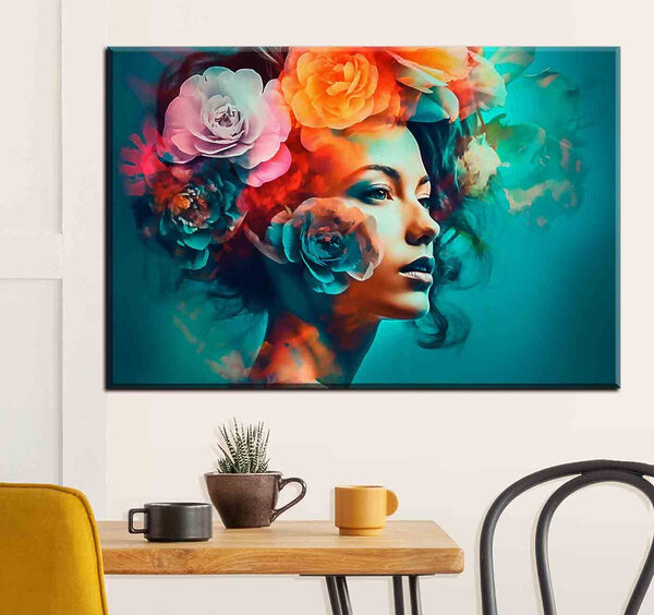 Woman with flowers in her hair