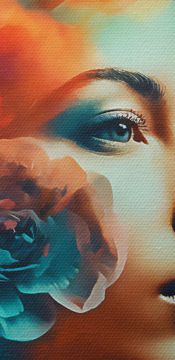 Woman with flowers in her hair