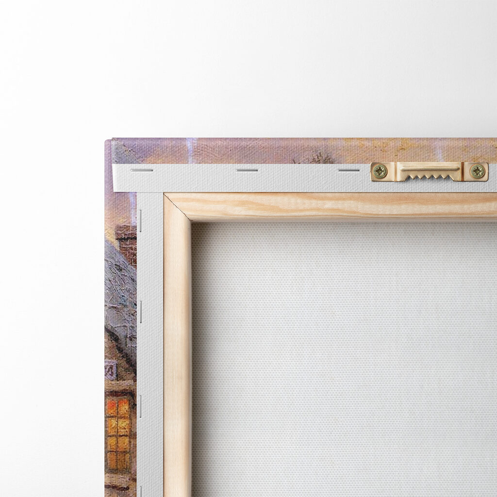 Painting of a house with flowers and a path