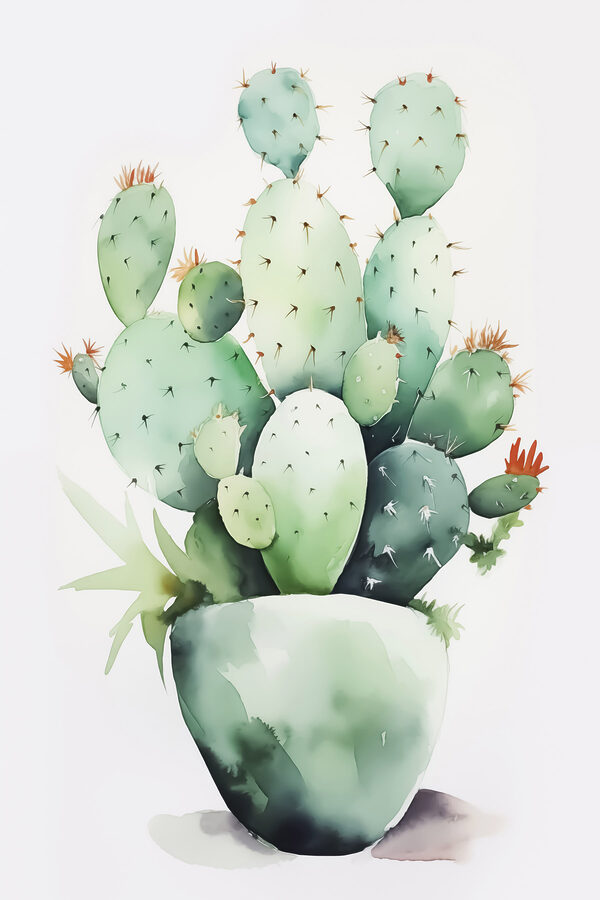 Acuarelă a unui cactus Acuarelă a unui cactus