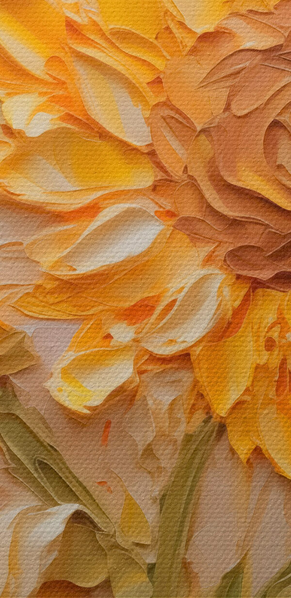 Pictură de floarea-soarelui pe o suprafață albă Pictură de floarea-soarelui pe o suprafață albă