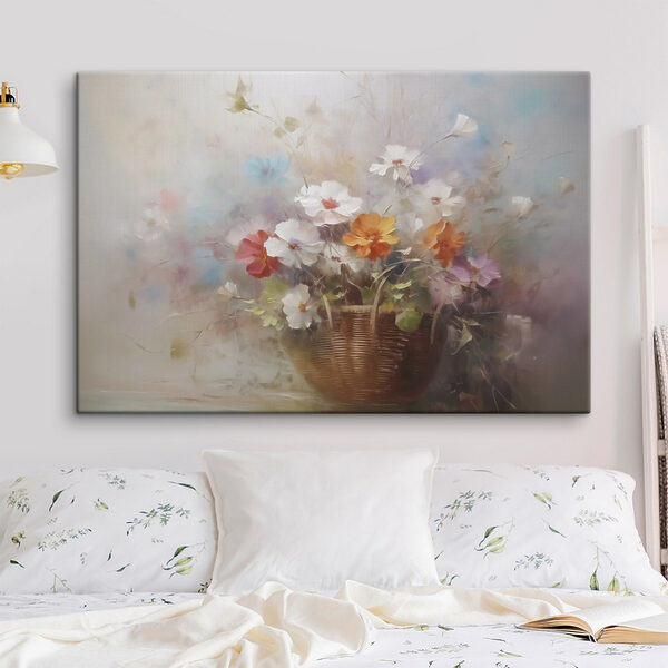 Pictura de flori într-un coș Pictura de flori într-un coș