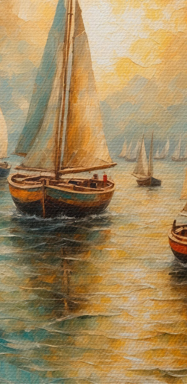 Pictura de bărci pe apă Pictura de bărci pe apă