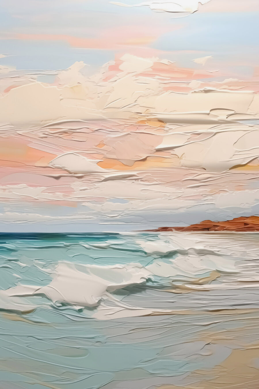 Pictura de o plajă și ocean