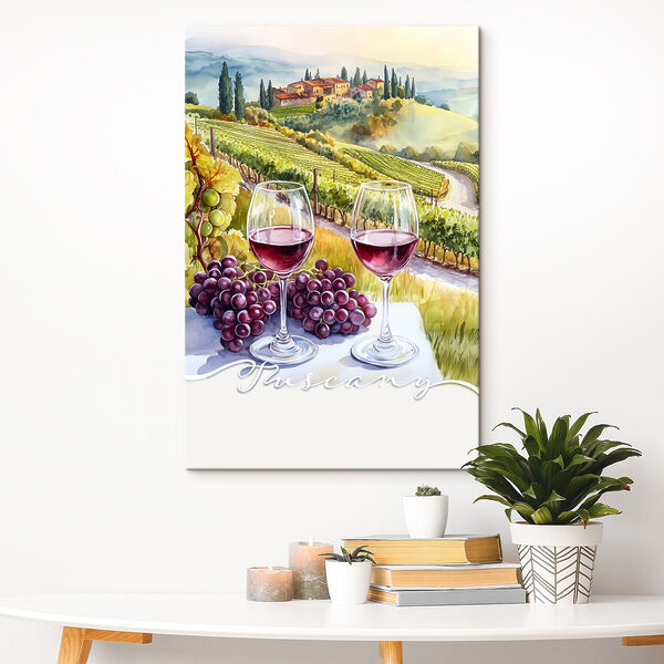 Pahare de vin și struguri pe o masă Pahare de vin și struguri pe o masă