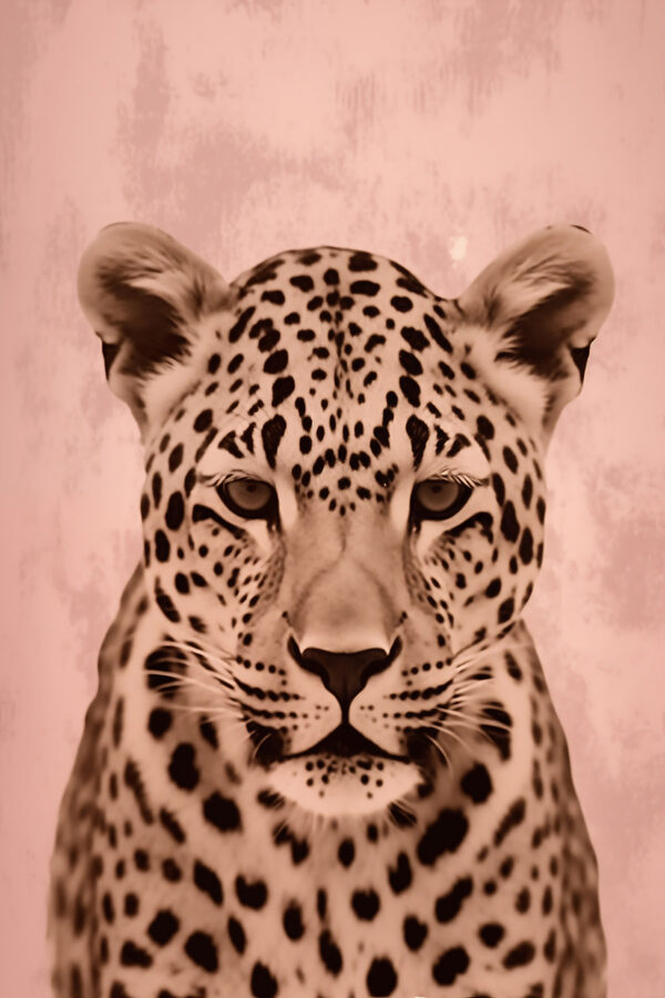 Leopard maiestuos în tonuri moi. Leopard maiestuos în tonuri moi.