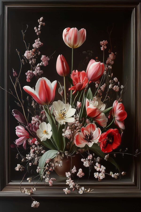 Buchet de flori într-o vază Buchet de flori într-o vază