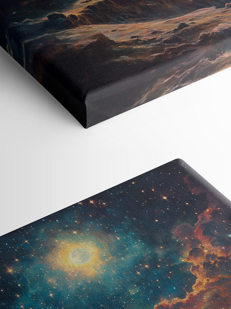 Mountain with a tower in the sky