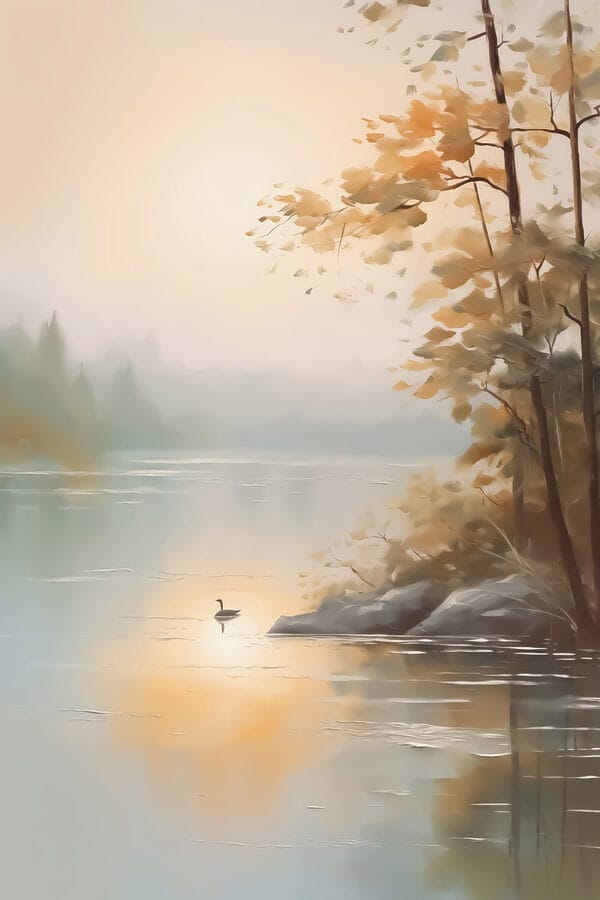 Rață pe un lac Rață pe un lac