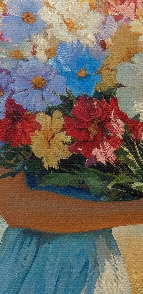 Femeie care ține un buchet de flori Femeie care ține un buchet de flori