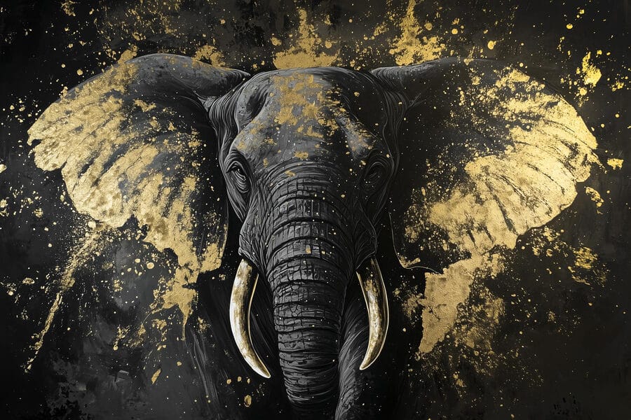 Portret de elefant maiestuos în artă
