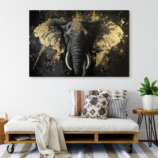 Portret de elefant maiestuos în artă Portret de elefant maiestuos în artă
