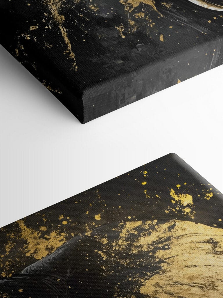 Majestic elephant portrait in art