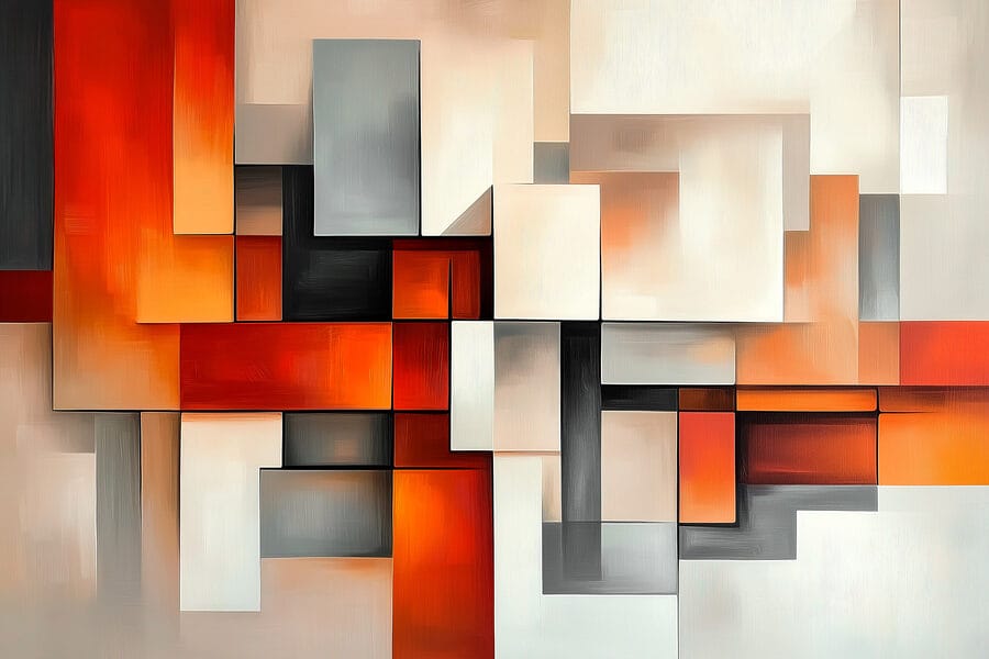 Piesă de artă colorată din pătrate Piesă de artă colorată din pătrate