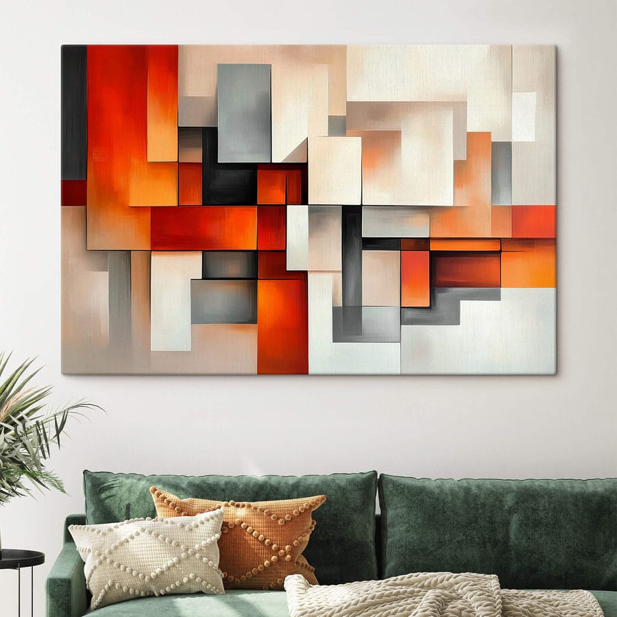 Piesă de artă colorată din pătrate Piesă de artă colorată din pătrate