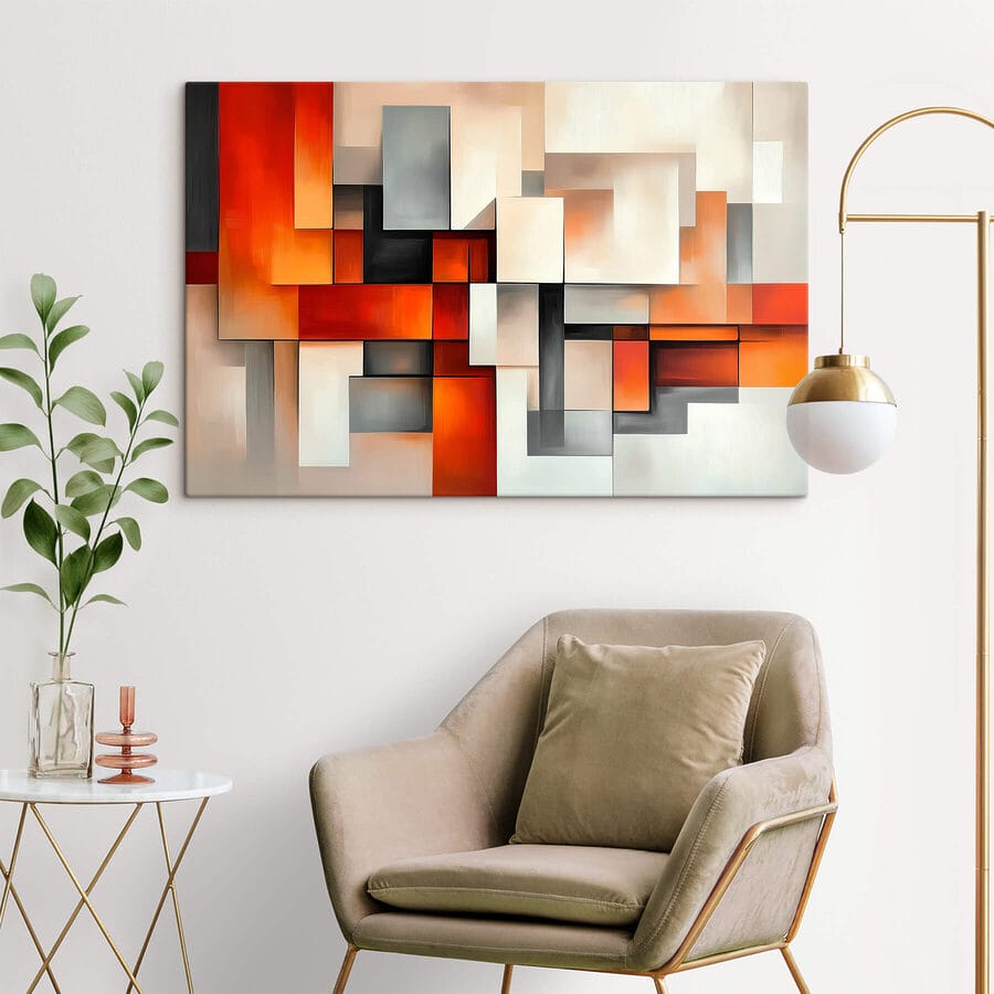 Piesă de artă colorată din pătrate Piesă de artă colorată din pătrate