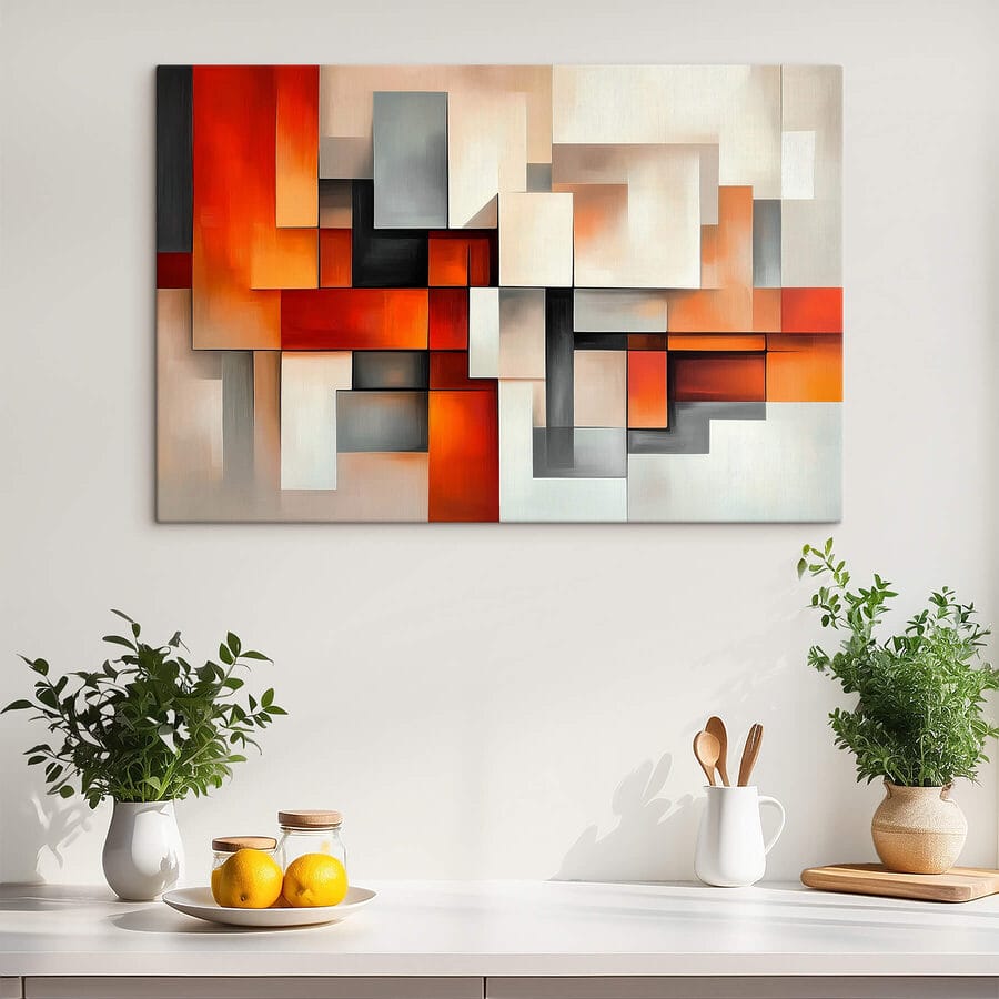 Piesă de artă colorată din pătrate Piesă de artă colorată din pătrate