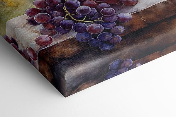 Pictura acuarelă de pahare de vin și struguri Pictura acuarelă de pahare de vin și struguri