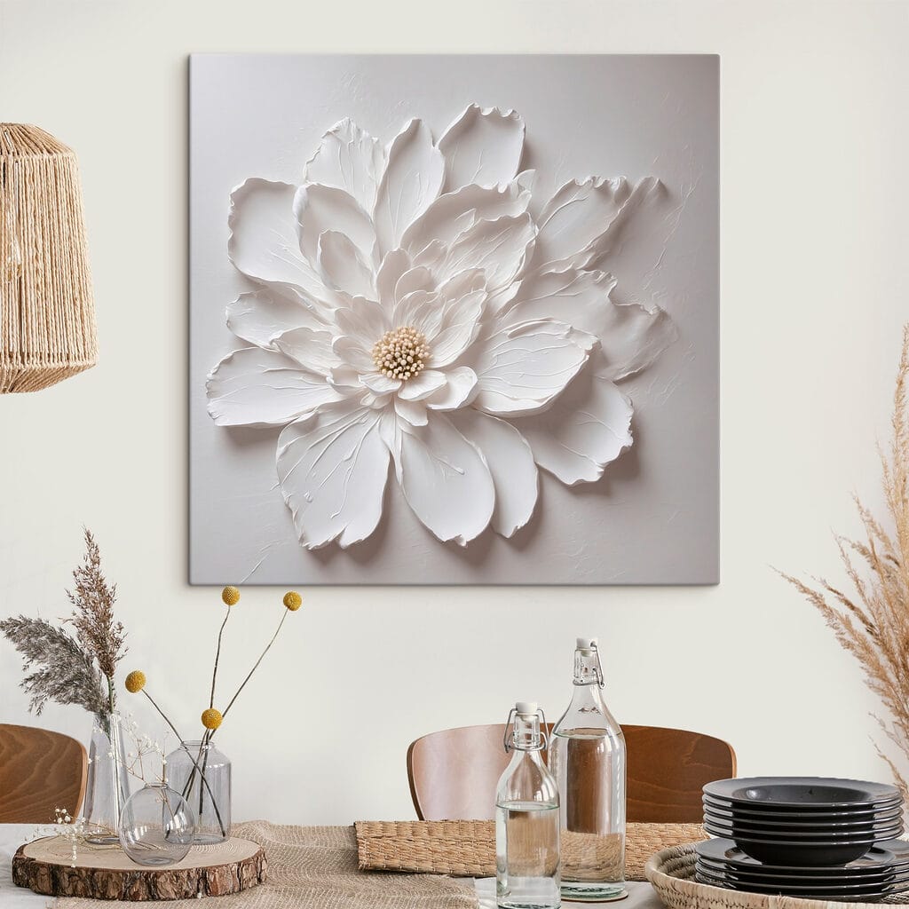 White flower made out of paper White flower made out of paper