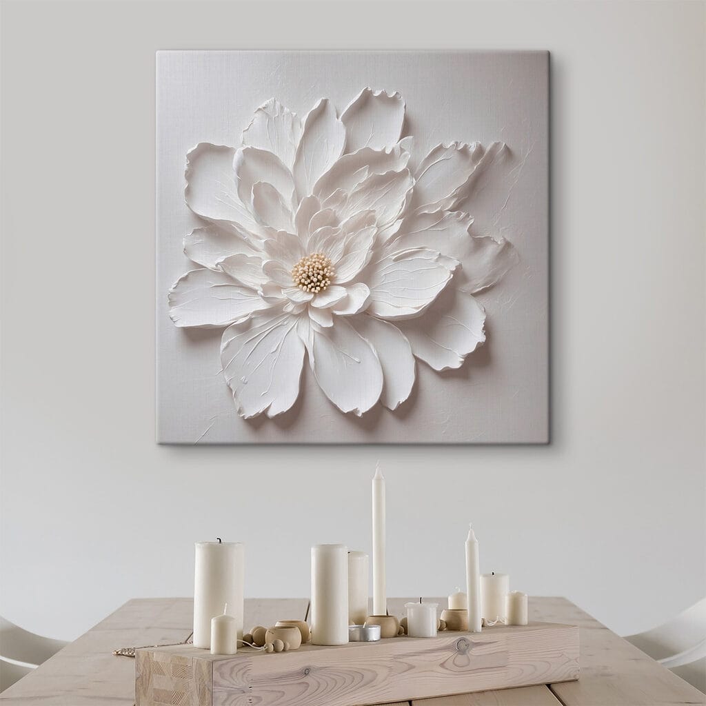 White flower made out of paper White flower made out of paper