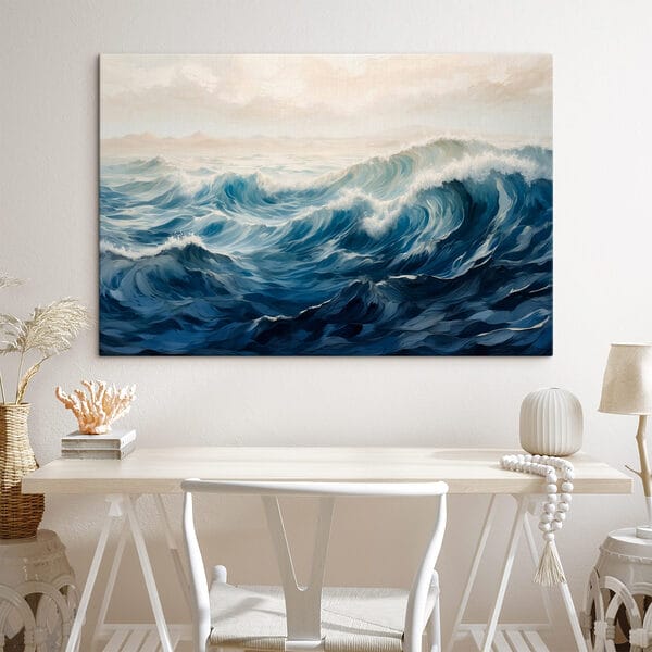 Valuri mari în ocean Valuri mari în ocean