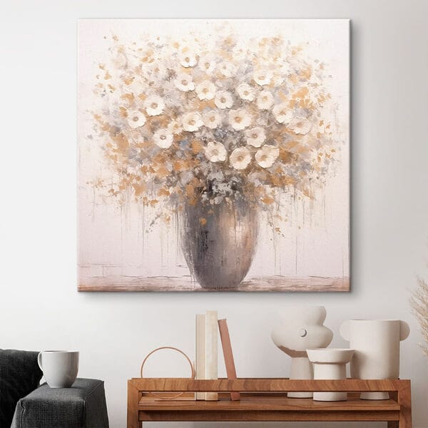 Painting of flowers in a vase Painting of flowers in a vase