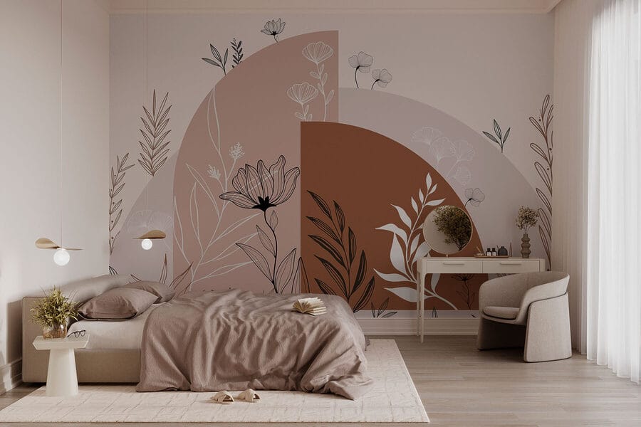 Design grafic de flori și frunze Design grafic de flori și frunze