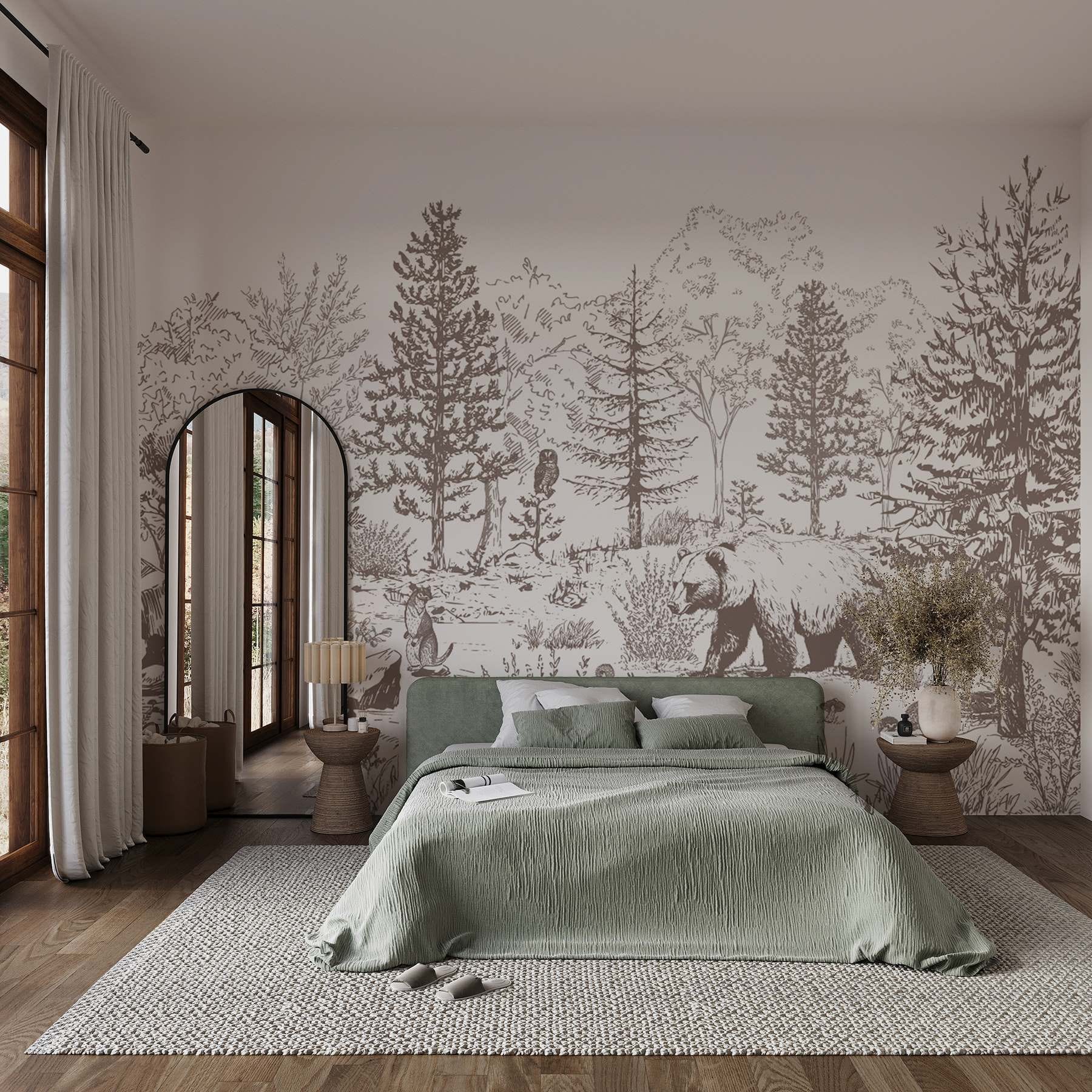 Bear walking in the woods Bear walking in the woods