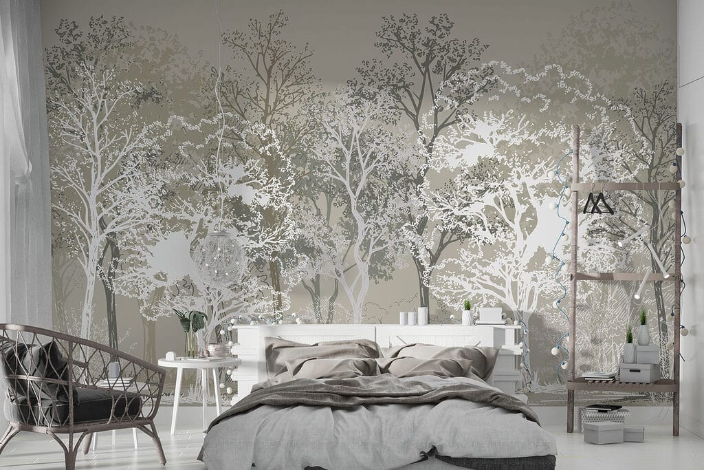 Group of trees in a forest Group of trees in a forest