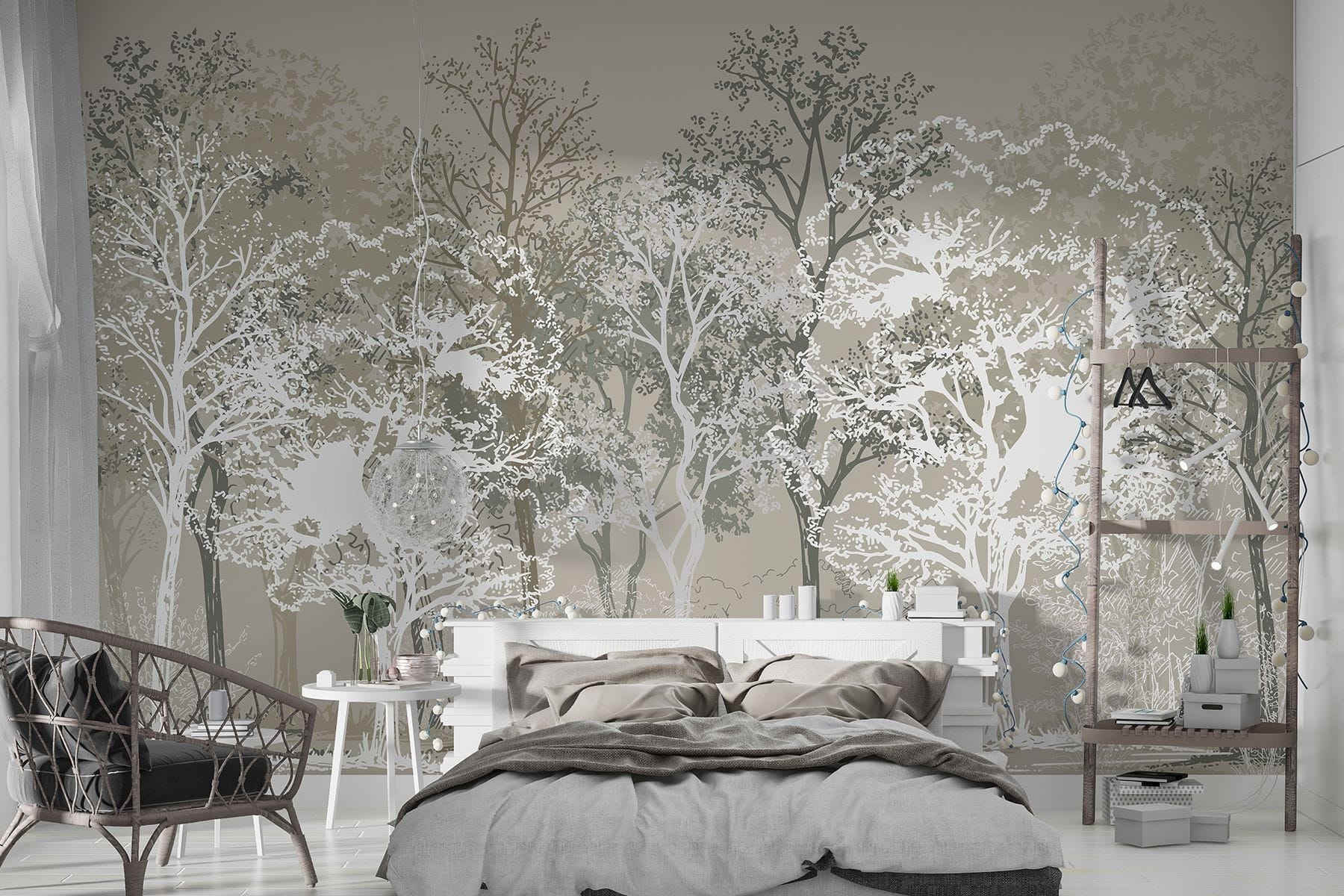 Group of trees in a forest Group of trees in a forest