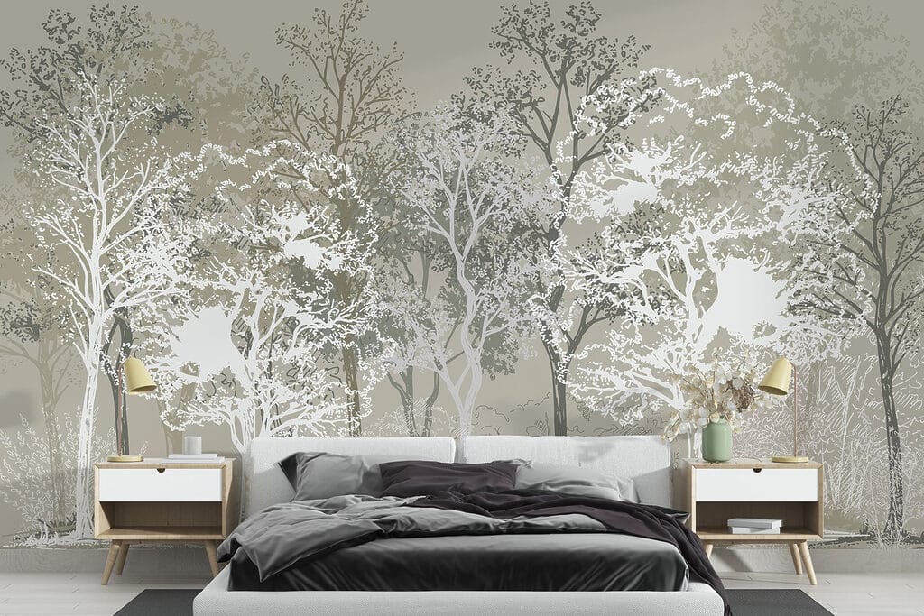 Group of trees in a forest Group of trees in a forest