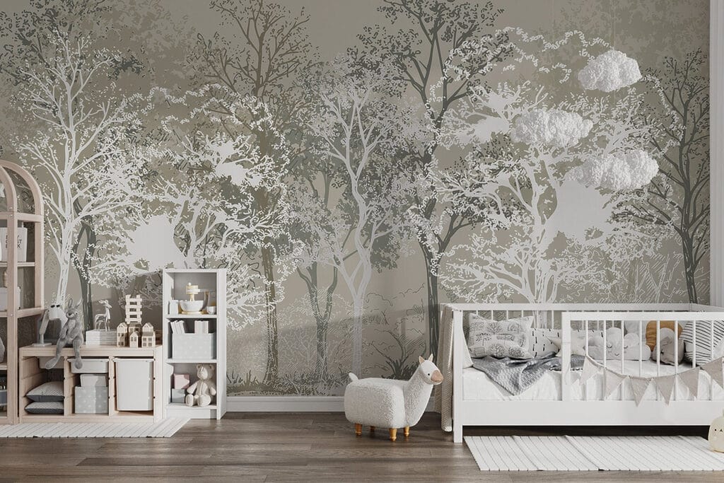 Group of trees in a forest Group of trees in a forest