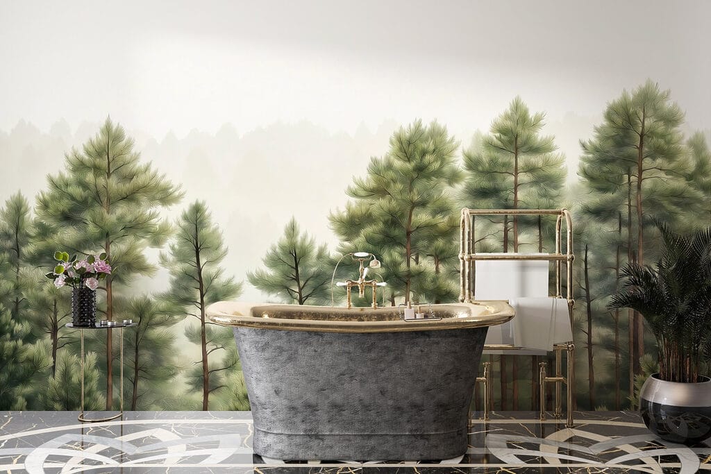 Group of trees in a forest