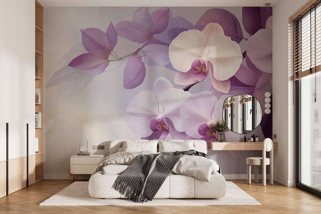 Delicate orchids in soft hues