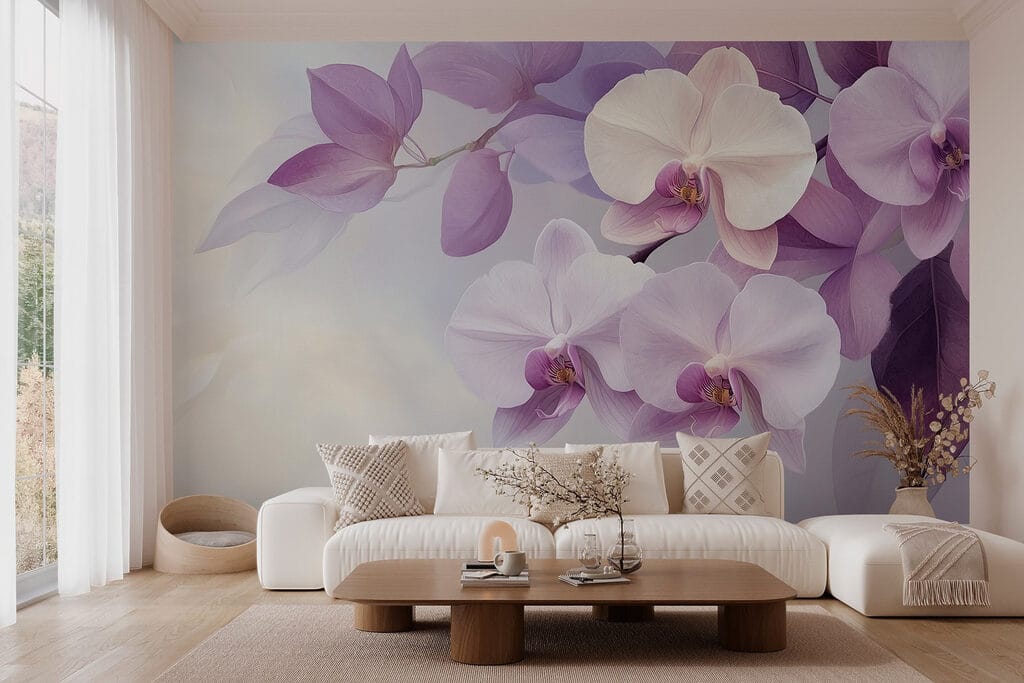 Delicate orchids in soft hues