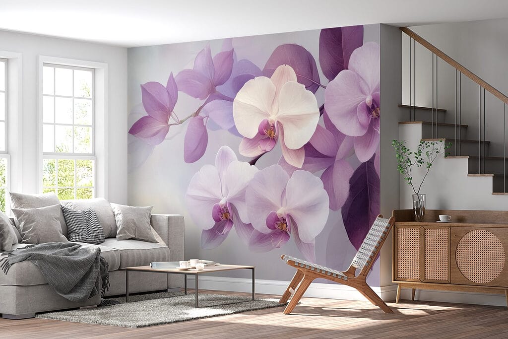 Delicate orchids in soft hues
