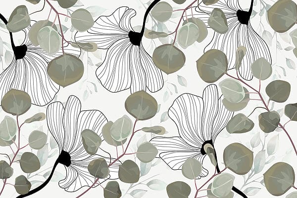 Floral pattern with leaves Floral pattern with leaves
