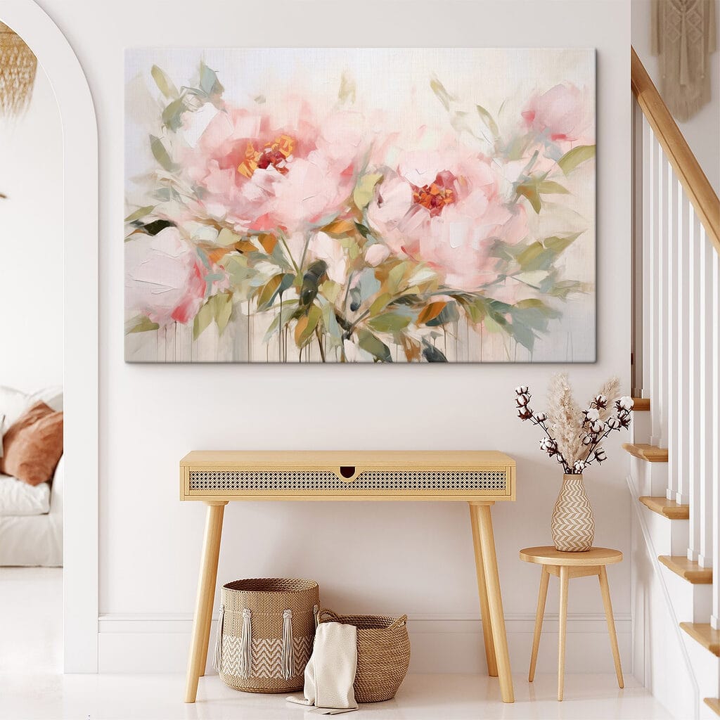 Painting of pink flowers