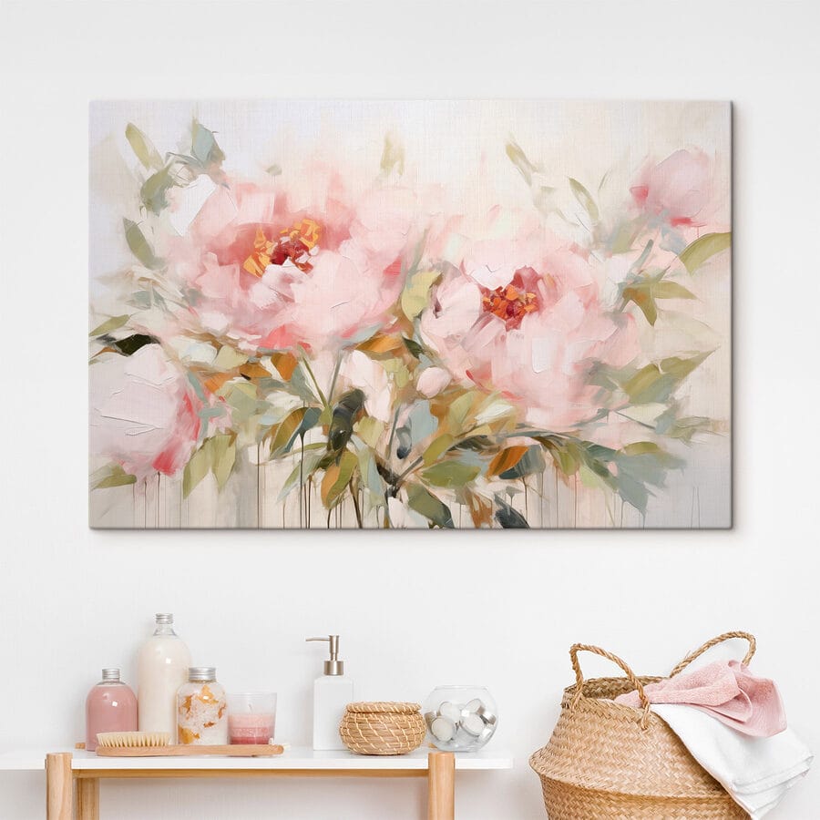 Pictura de flori roz