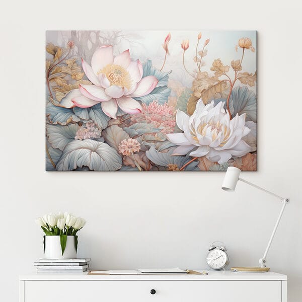 Pictura de flori și frunze Pictura de flori și frunze