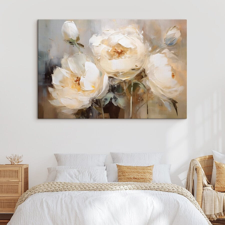 Pictura de flori albe