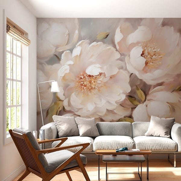 Painting of white flowers