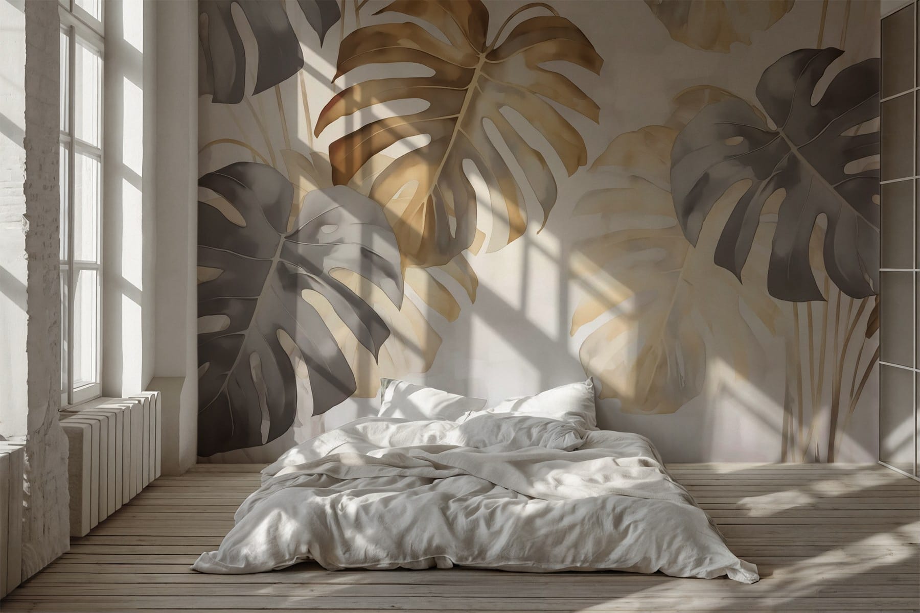 Elegant leaves in soft tones