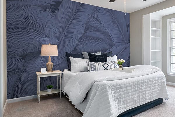 Wall murals Elegant patterns of soft leaves Wall murals Elegant patterns of soft leaves