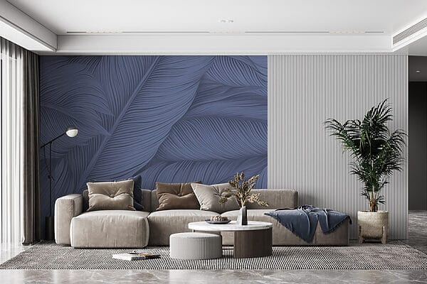Wall murals Elegant patterns of soft leaves Wall murals Elegant patterns of soft leaves